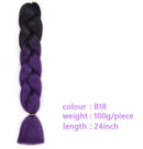 Black Star Hair Ombre Jumbo Extensiones de cabello trenzado Trenzas retorcidas de 24 pulgadas Fibra de cabello sintético para trenzado retorcido para mujeres