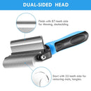 Benepaw, peine profesional para perros, rastrillo 2 en 1, seguro, de doble cara, mango cómodo, cepillo de aseo para mascotas para esteras, eliminación de enredos