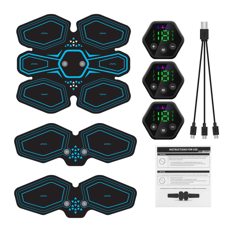 EMS-Bauchmuskelstimulator-Trainer USB Connect Abs Fitnessgeräte Trainingsausrüstung Estimulador Muskel-Schlankheits-Massagegerät