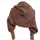 Women Scarf Poncho Women Scarves Womens 2023 Winter Fashion Women Knitted Long Sleeve Wrap Shawl Scarf Echarpe Femme Hiver