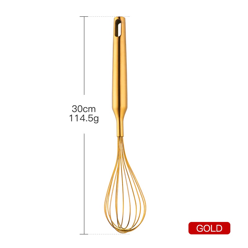 Gold cookware Stainless Steel Cooking tools spatula Shovels Turner Ladle Spoon Colander Filter Potato Mashers Kitchen Utensils