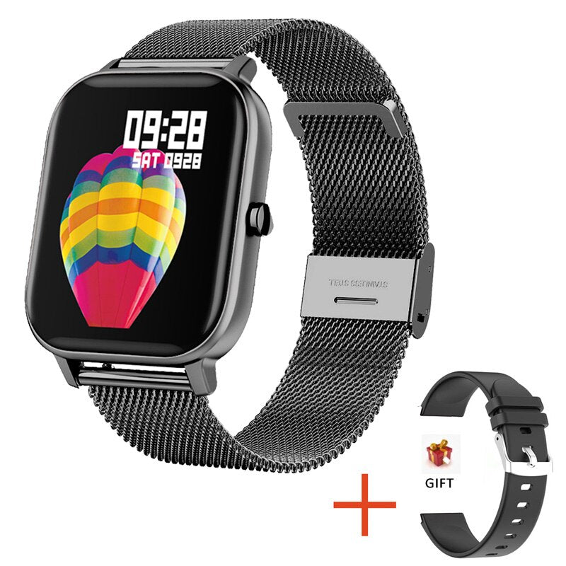 LIGE New P8 Damen Smart Watch Fashion Sport Vollbild-Touch-Herzfrequenz-Blutdrucküberwachung wasserdichte Uhr für Xiaomi