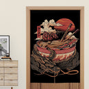 Japanese Door Curtain Partition Curtain Restaurant Decoration Curtain Noren for Noodle Store Kitchen Room Decoration