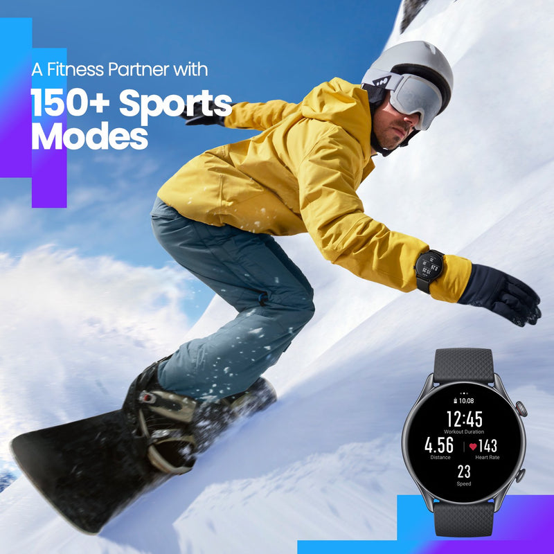 Amazfit GTR 3 Pro GTR3 Pro GTR-3 Pro Smartwatch AMOLED Display Zepp OS App 12-day Battery Life Watch for Andriod