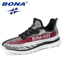 BONA New Summer Chaussure Homme Outdoor Men Running Shoes Mesh Sneakers Man Sport Shoes Walking Shoes Male Comfortable Shoe