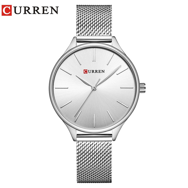 CURREN, relojes para mujer, reloj de pulsera de lujo, reloj femenino, reloj para mujer, acero milanés, reloj de cuarzo dorado rosa para mujer, nuevo