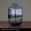 Creative Blue Hydroponic Dried Flower Arrangement Vase Ornament Living Room Bedroom Modern Dining Table Flower Glass Vase Crafts