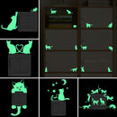 Glow in the Dark Katze Aufkleber Kinderzimmer leuchtende Aufkleber Home Decor Cartoon Wandaufkleber Auto Telefon Badezimmer Toilette Dekoration