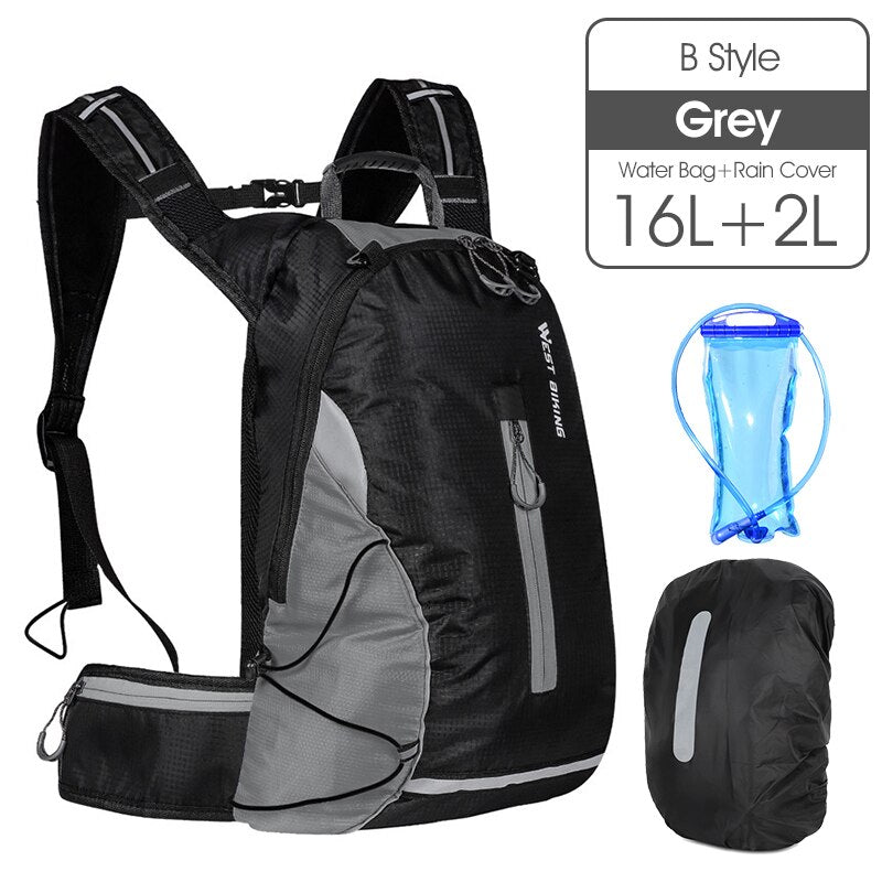 WEST BIKING Waterproof Bike Bag Portable Reflective Sports Cycling Backpack Outdoor Hiking Climbing MTB Bicycle Accessories