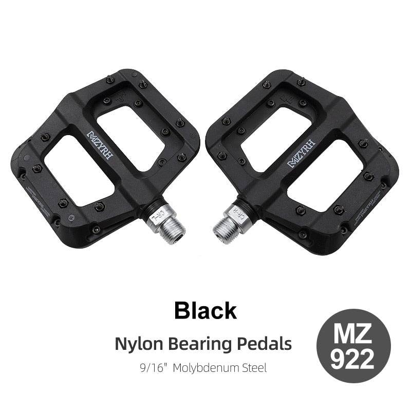 MZYRH Ultraleichte Dichtungslager Fahrrad Fahrradpedale Radfahren Nylon Rennrad BMX Mtb Pedale Flache Plattform Fahrradteile Zubehör