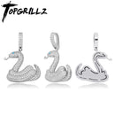 TOPGRILLZ Hip Hop Snake Pendant Necklace Micro Pave AAA+  Cubic Zirconia Pendant Hip Hop Fashion Jewelry Gift For Men Women
