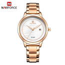 NAVIFORCE Luxusmarke Quarzuhren Damenmode Einfaches Datum Wasserdichte Armbanduhr Damen Geschenkuhr Relogio Feminino 2019
