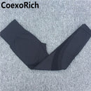 Yoga Set Women Fitness Gym Clothing Sport Suit Seamless Hollow Out Long Sleeve Crop Top High Waist Workout Leggings Sportwear