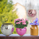 Retro Disco Ball Pflanzkorb Rund Spiegel Hängetopf Blumentopf Wand Pflanztopf Hangin Vase Desktop Dekoration Balkon Vase