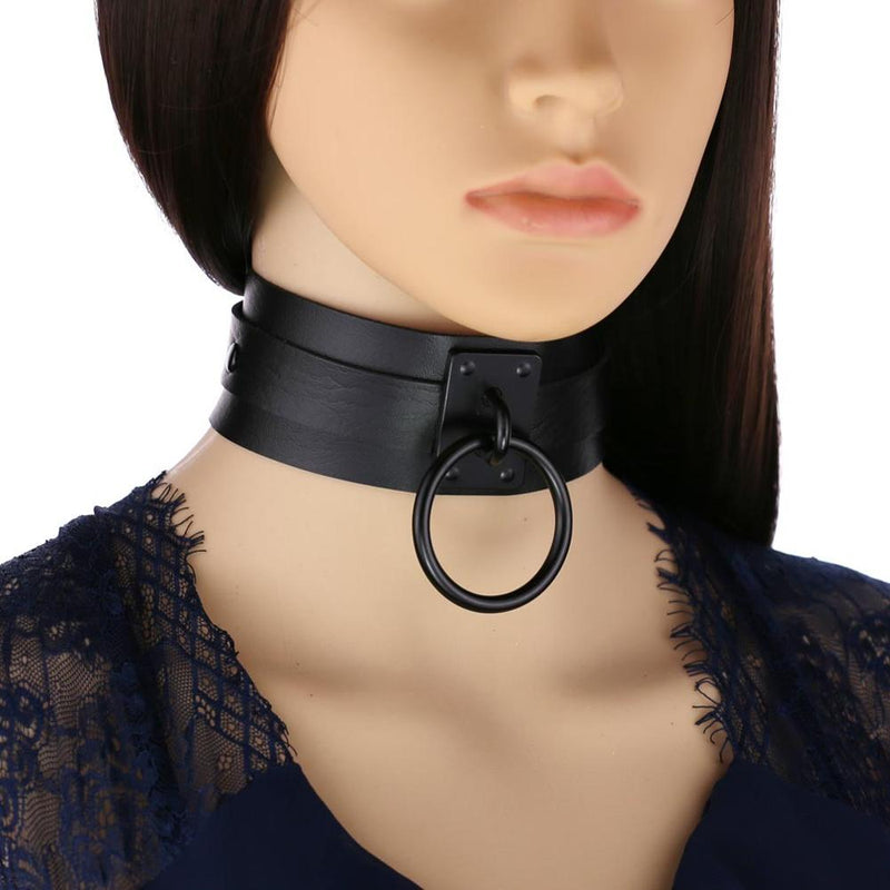 Schwarz Gothic Choker Goth Kragen für Mädchen Frauen Grunge Punk Harajuku Leder Halskette 2020 New Chocker Halloween Schmuck
