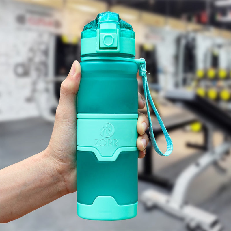 ZORRI Flasche für Wasser, Protein-Shaker, tragbar, Bewegung, Sport, Wasserflasche, Bpa-frei, umweltfreundlich, Sport, Camping, Wandern, Gourde