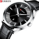 CURREN Relojes de cuarzo para hombres Correa de cuero Relojes de pulsera para hombres Marca de lujo superior Reloj de negocios para hombres 45 mm Reloj Hombres