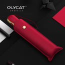 Olycat 3 Plegable Automático Revestimiento negro Protector solar UV Paraguas soleado y lluvioso Paraguas portátil ultraligero Mujer