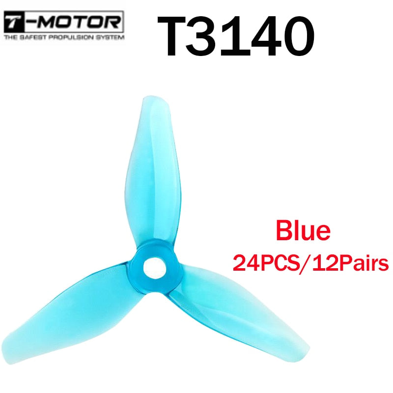 24 pcs/12 Pair T-Motor T3140 3140 3-blade Propeller CW CCW For RC Drone FPV Racing Brushless Motor