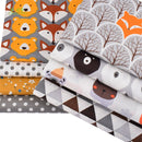 Chainho,8pcs/Lot,Jungle Animals Series,Printed Twill Cotton Fabric,Patchwork Cloth,DIY Sewing Quilting Material For Baby&amp;Child