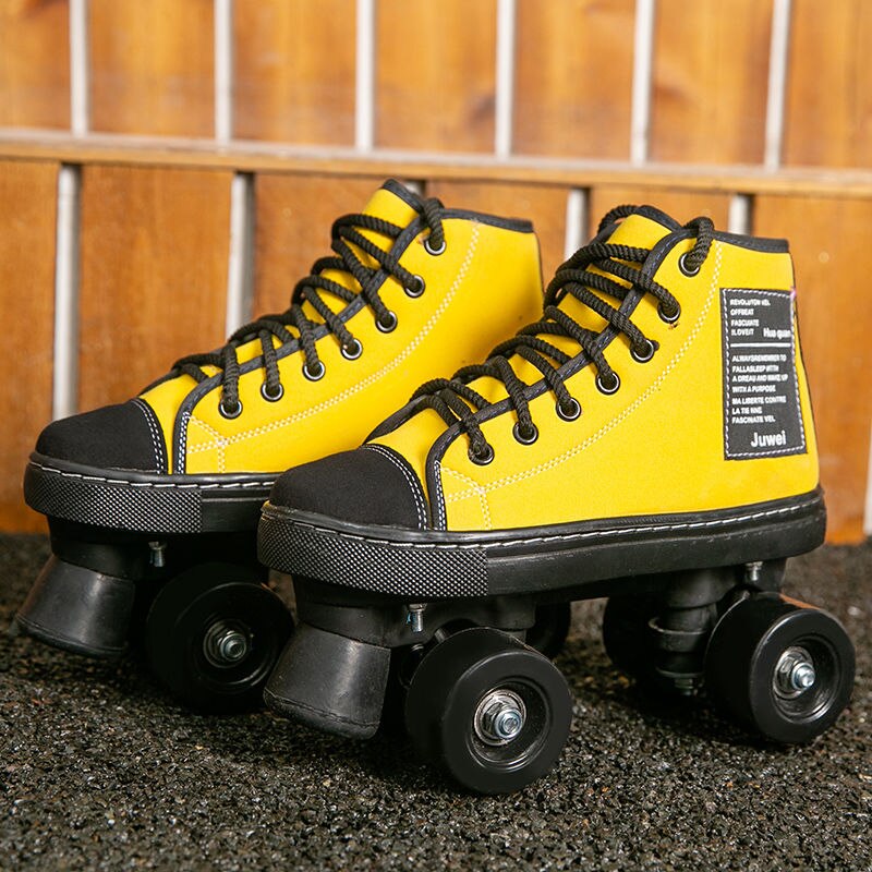 New Style Patines Adult Double-Row Roller Skates Four-Sheel  Adult Men Women Outdoor Roller Shoes