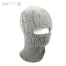 BAHTLEE Winter Ski Mask Balaclava Angora Rabbit Knitted Hat Scarf Neck Warmer For Men Or Women Fleece Cap