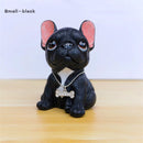 Creative French bulldog figurine home decoration car interior Ornament resin Animal sculpture crafts desktop decor birthday gift