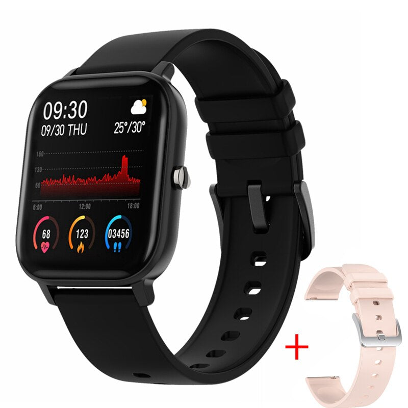 Reloj inteligente UTELITE P8 para hombres y mujeres, frecuencia cardíaca IP67, resistente al agua, pantalla táctil HD, banda GTS para IPhone, Huawei, Xiaomi