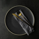 Exclusive KINGLANG Black Ceramic Dinner Plate Western Big Steak Plate Main Course Plate Dish Restaurant Wholesale Plates