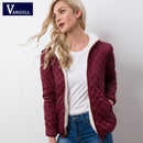 Vangull, nueva ropa de primavera y otoño para mujer, chaqueta básica de lana con capucha, abrigos femeninos de manga larga, ropa de abrigo informal con cremallera corta