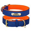 Custom Engraved Dog Collar Leather Padded Dogs Collars With Personalized  ID Plate Tag 2 Layers For Small Large Dogs Pitbull