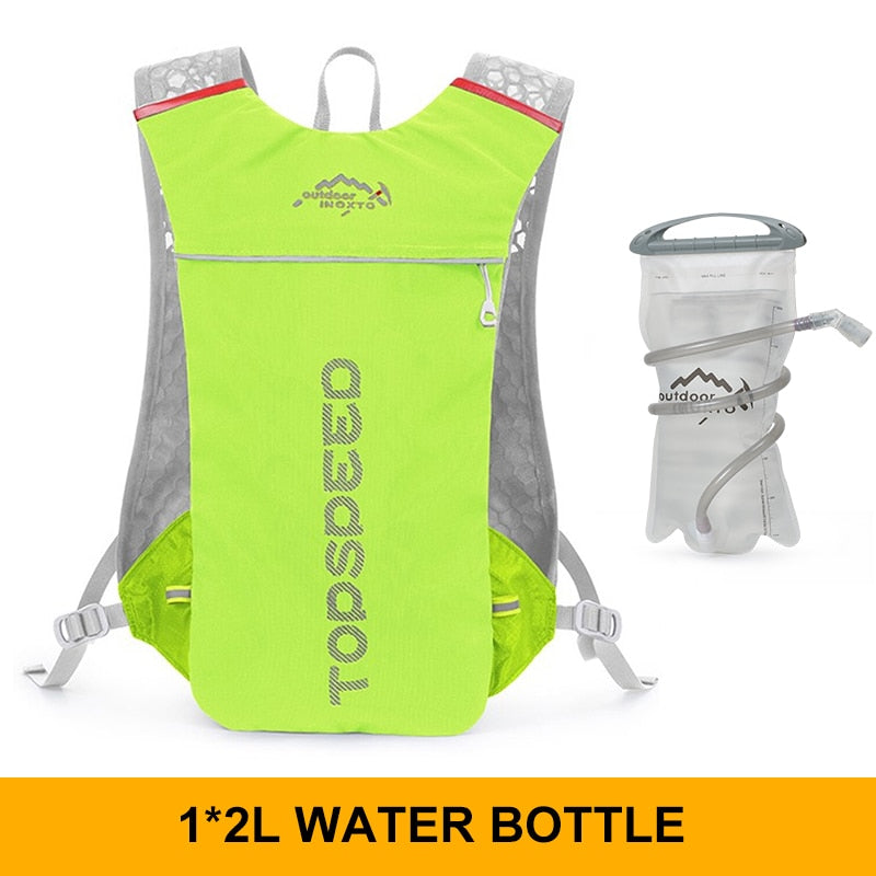 INOXTO trail running-mochila ultraligera 5L, chaleco de hidratación para correr, maratón, bicicleta 1.5L 2L Bolsa de agua