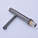 Badezimmer-Mischbatterie für Waschbecken, heiß, kalt, massives Messing, Waschtischarmatur aus Rotguss, Deckmontage, Einlochmontage, Einhandgriff, Waschtisch-Wasserhahn