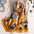 2022 180 * 90 cm Frauen Schal Sommer Seidenschal Dame Wrap Weiche weibliche Europa Designer Strand Bandana Foulard Schalldämpfer Mädchen Pareo