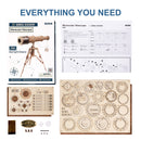 Robotime Rokr 1:1 DIY 314pcs Telescopic Monocular Telescope Wooden Model Building Kits Assembly Toy Gift for Children Adult