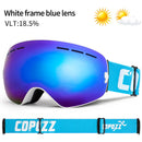 Marca COPOZZ, gafas de esquí profesionales, lentes de doble capa, antiniebla, UV400, grandes gafas de esquí, esquí, Snowboard, hombres, mujeres, gafas de nieve