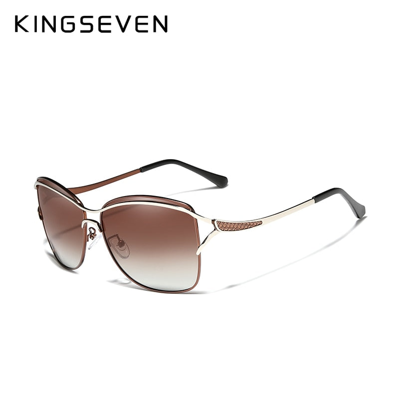 KINGSEVEN Sunglasses For Women Square Rimless elegant Brand Designer Fashion Shades Sun Glasses With Box