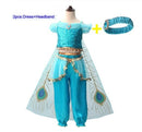Film Mädchen Kind Sommer Jasmin Prinzessin Tanzkleid Kinder Aladdin Halloween Party Performance Kostüm Top Rock Hose Set