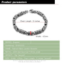 Moda Vintage Men100 % 925 pulsera de plata esterlina Punk Hip-Hop masculino sólido puro Silve Boy 20 cm cadena mano catenaria joyería