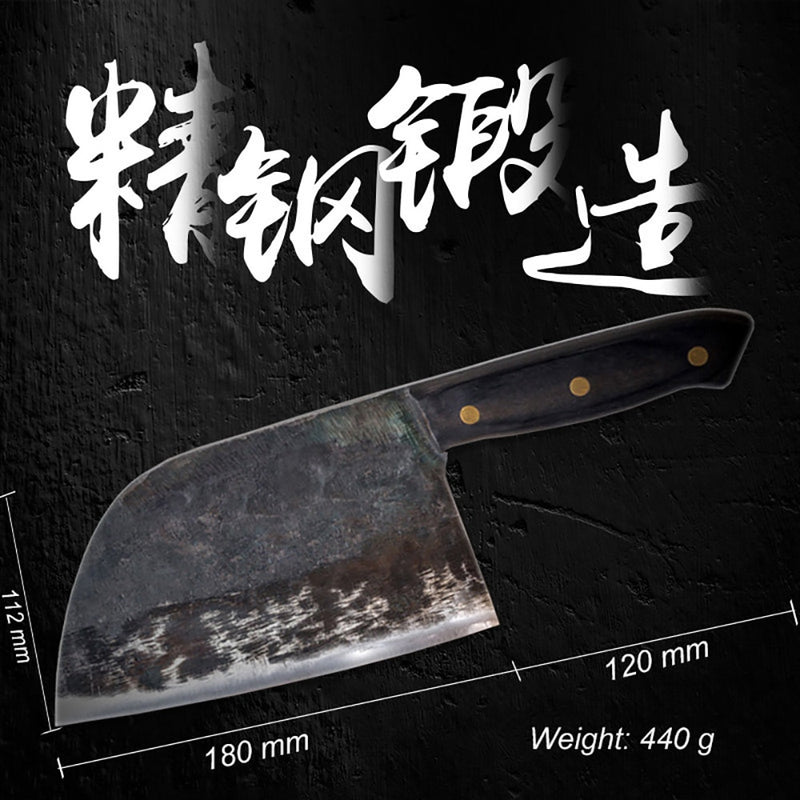 XITUO Full Tang Handmade Forged Chef Knife Hard Clad Steel Blade Butcher Slaughter Cleaver Knife Kitchen Chopping Slicing Tool