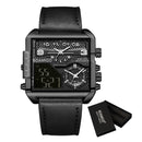 BOAMIGO Top a estrenar 3 zona horaria reloj hombre deporte relojes digitales acero inoxidable militar cuarzo reloj relogio masculino