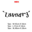 Cotizaciones y carteles de lavado de lavandería, decoración de pegatinas de pared para cuarto de lavado, WC y pegatinas de inodoro, accesorios de decoración