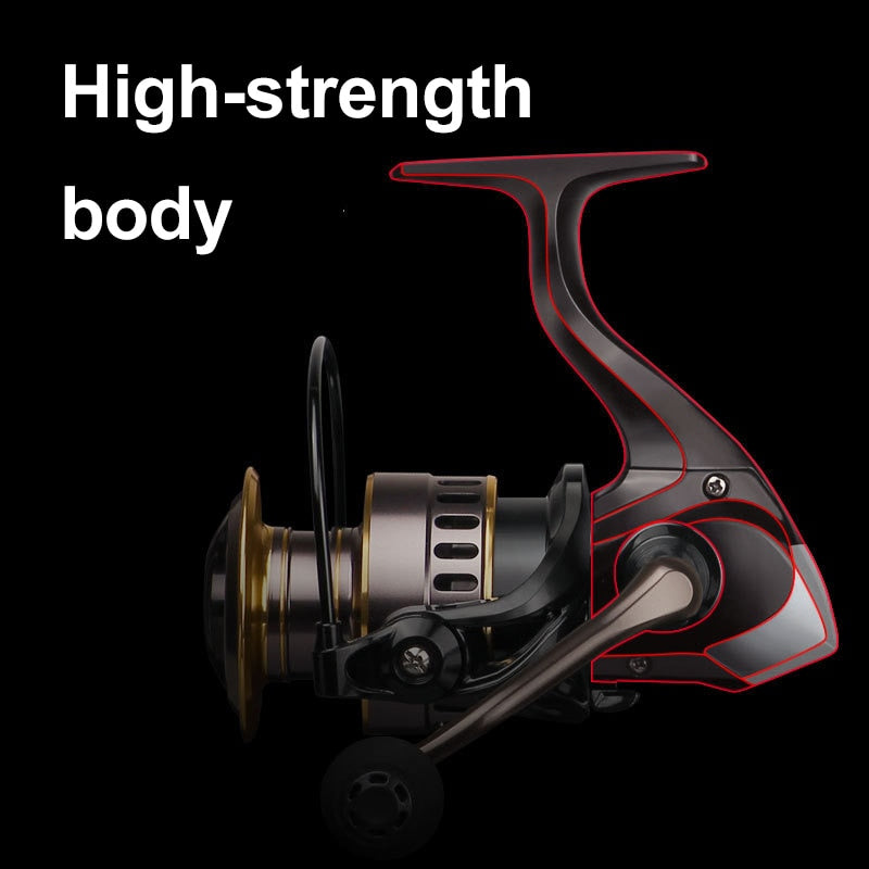 Fishing Reel HE 1000-7000 Series Max Drag 10kg Metal Line Cup Freshwater Long Throw Spinning Wheel