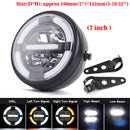 7.5 inch Universal Cafe Racer Round Motorcycle LED Head lamp Headlamp Distance Light Refit 7.5" Motorcycle Headlight Cafe Racer