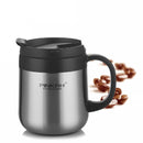Pinkah 340 y 460ML 304 termos de acero inoxidable taza de oficina con asa con tapa taza de té aislada termo taza termos de oficina