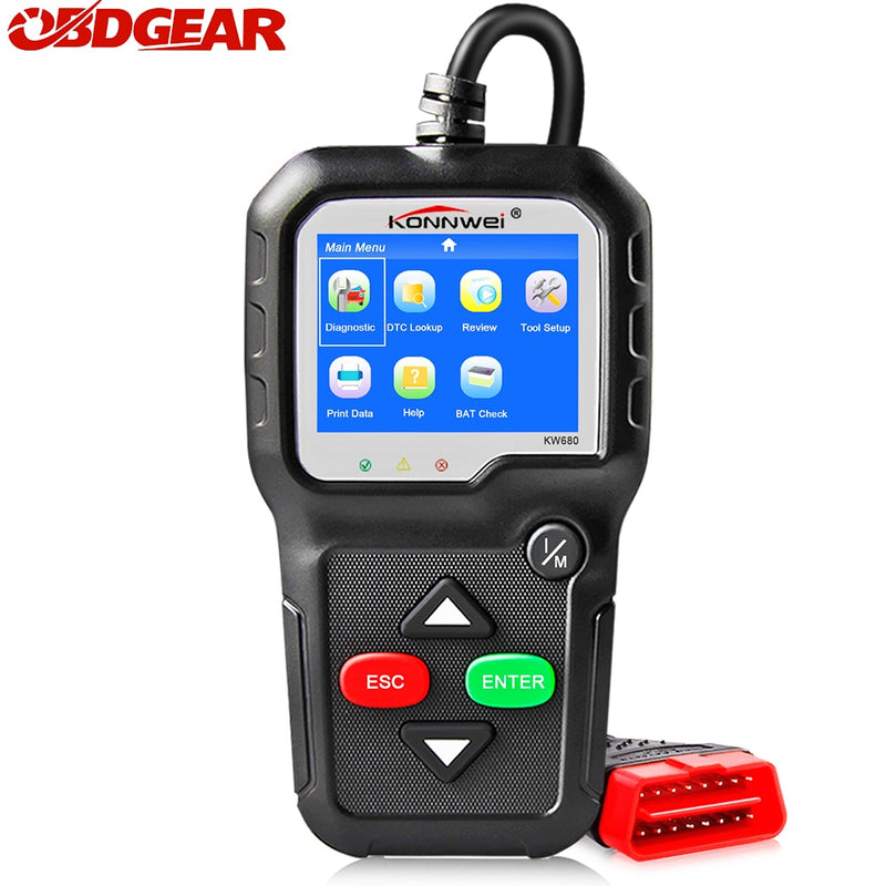 2022 Best Quality OBD2 Car Diagnostic Scanner KONNWEI KW680s Full OBD 2 Function Car Scanner  Car Diagnostic Tools  For the Car