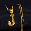 Anniyo A-Z Small Letters Necklaces Women/Girl Gold Color Initial Pendant Thin Chain English Letter Jewelry Alphabet Gift