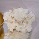 Pulsera de lujo con flor de circón AAA superbrillante para mujer, bonita pulsera romántica de oro auténtico de 14 quilates con circonita cúbica para mujer, Pulseras de cadena diarias