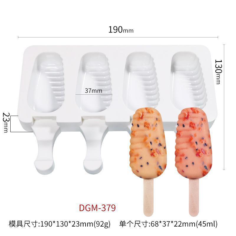 Creative Large Size Popsicle Mold Ice Cream Mold Food Grade Silicone Raw Material DIY Love Popsicle Making Tool Baking Mold