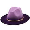 Sombrero de fieltro de lana de imitación para hombre y mujer, gorras de Jazz, gorras redondas americanas europeas, sombreros de bombín de 56-58CM, para invierno y otoño